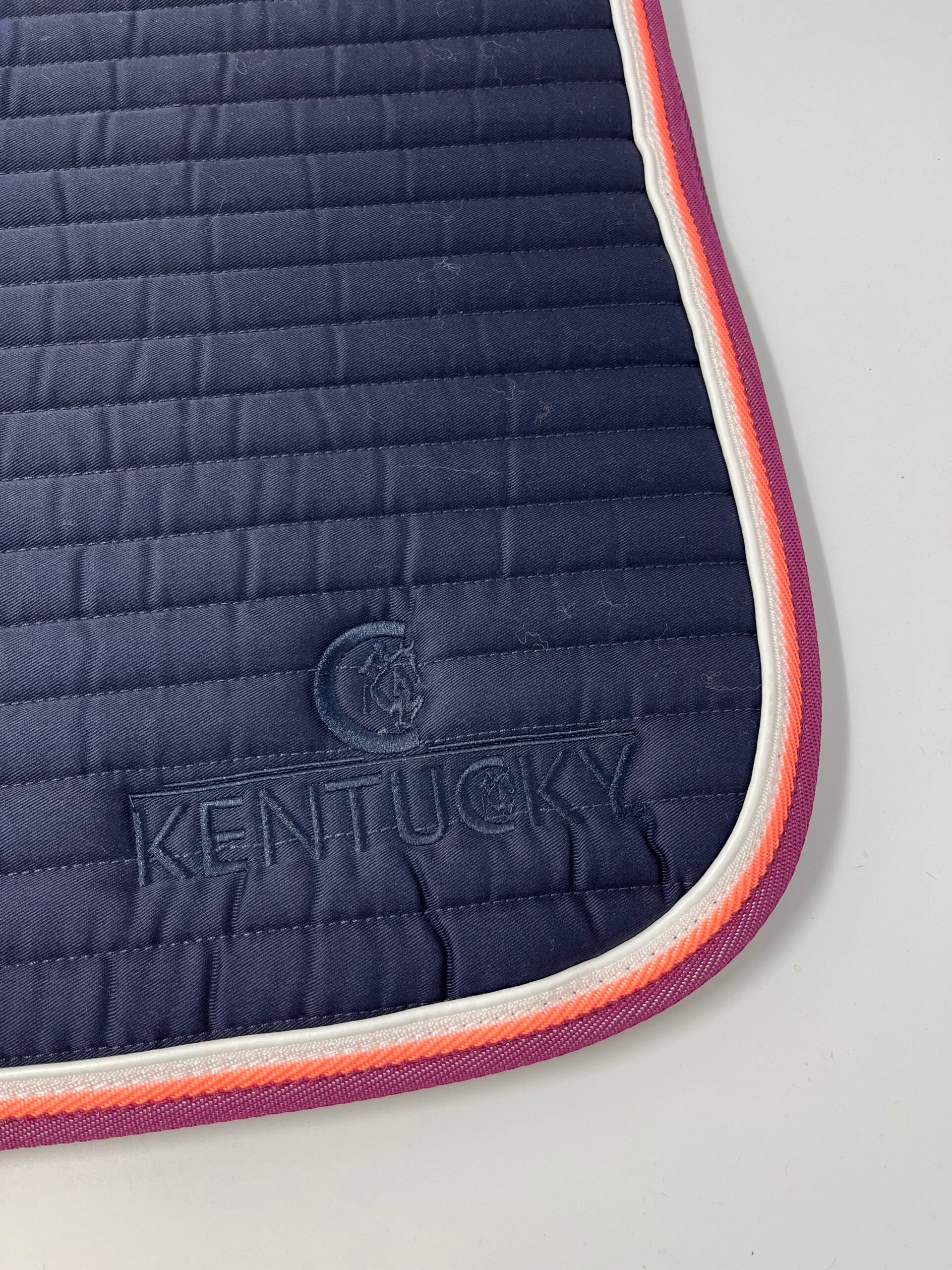 KENTUCKY HORSEWEAR Color Edition Saddle Pad - Navy/Pink/Burgundy