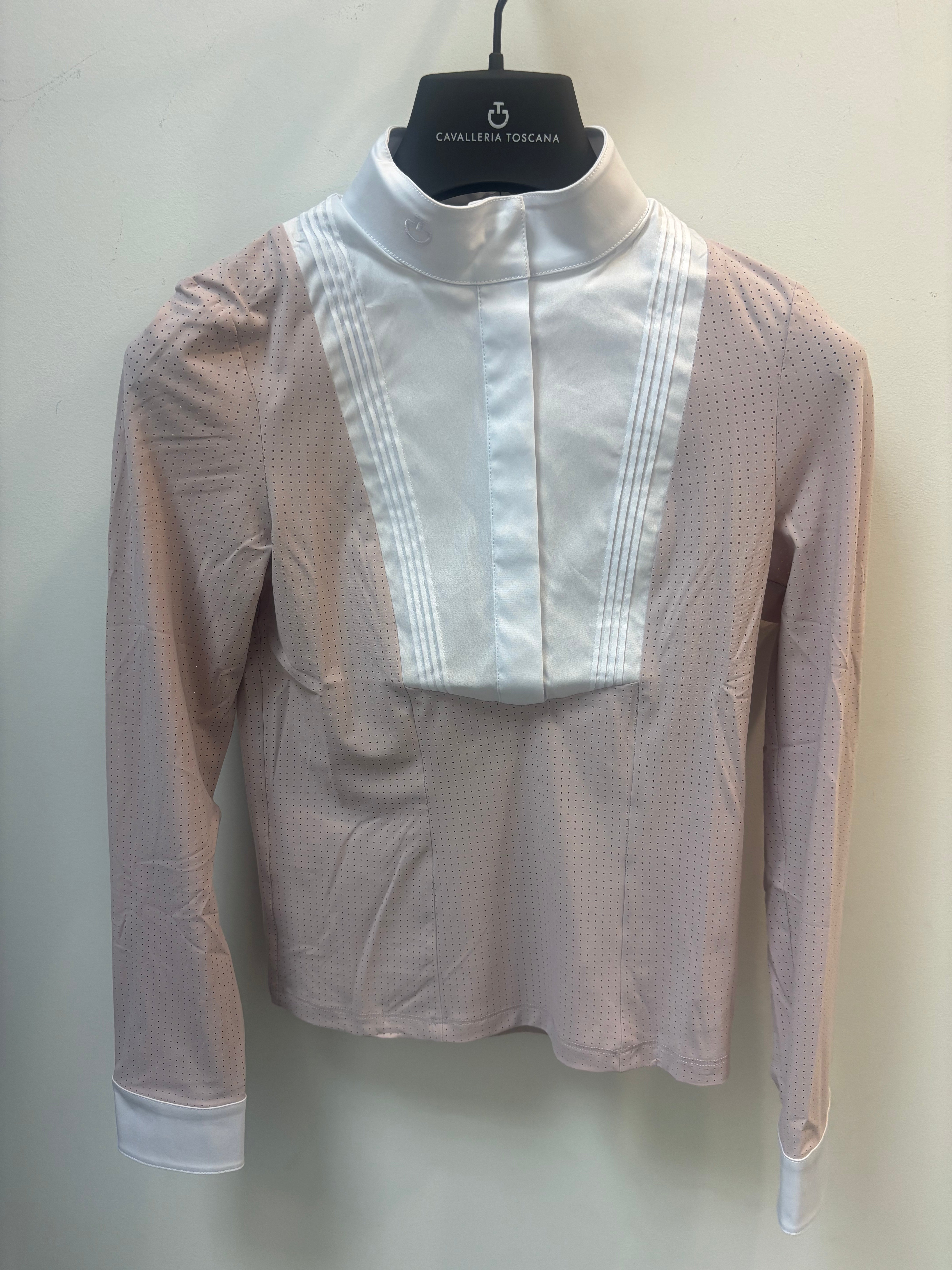 CAVALLERIA TOSCANA PERFORATED L/S JERSEY COMPETITION SHIRT WITH BIB