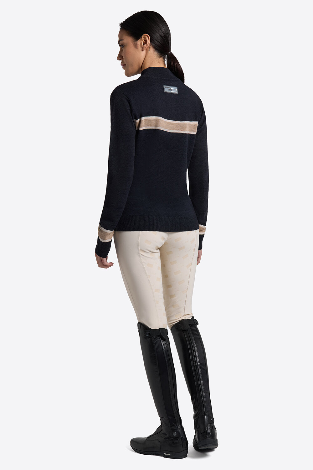 RG WOMEN'S WOOL BLEND HALF ZIP SWEATER