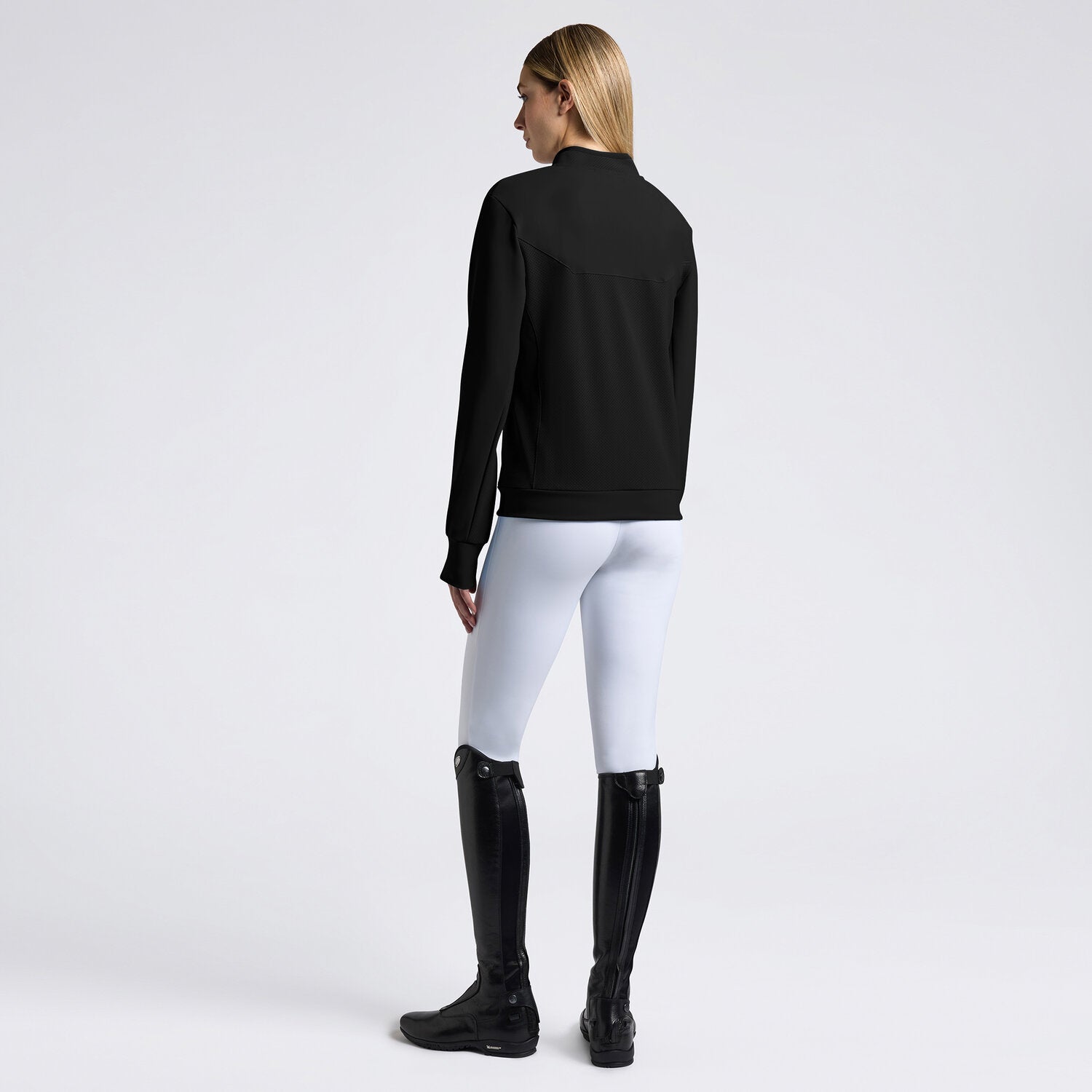 CAVALLERIA TOSCANA WOMEN'S TECHNICAL CREW NECK SWEATSHIRT WITH ZIP