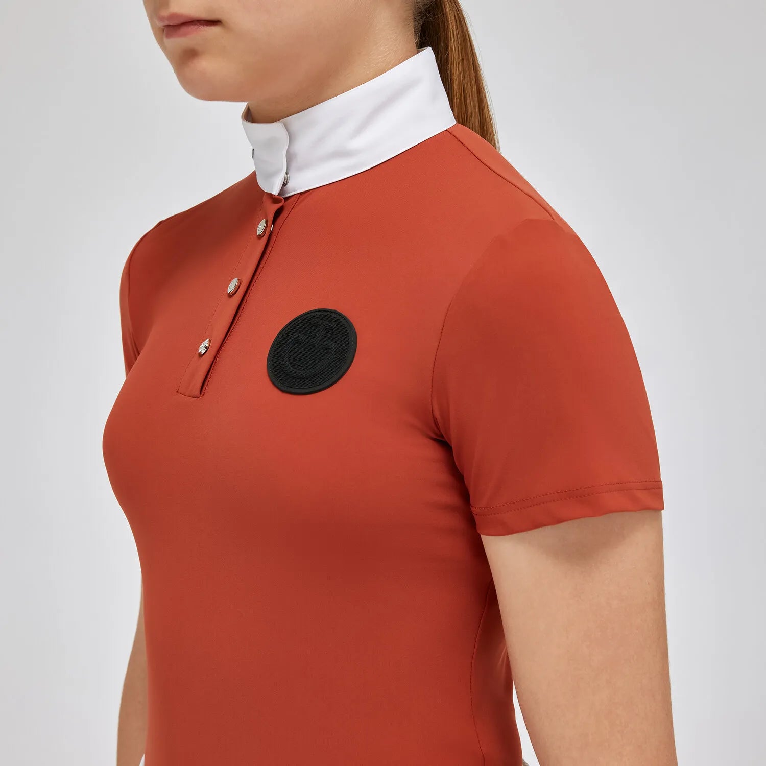 CAVALLERIA TOSCANA KIDS JERSEY S/S BUTTON COMPETITION POLO