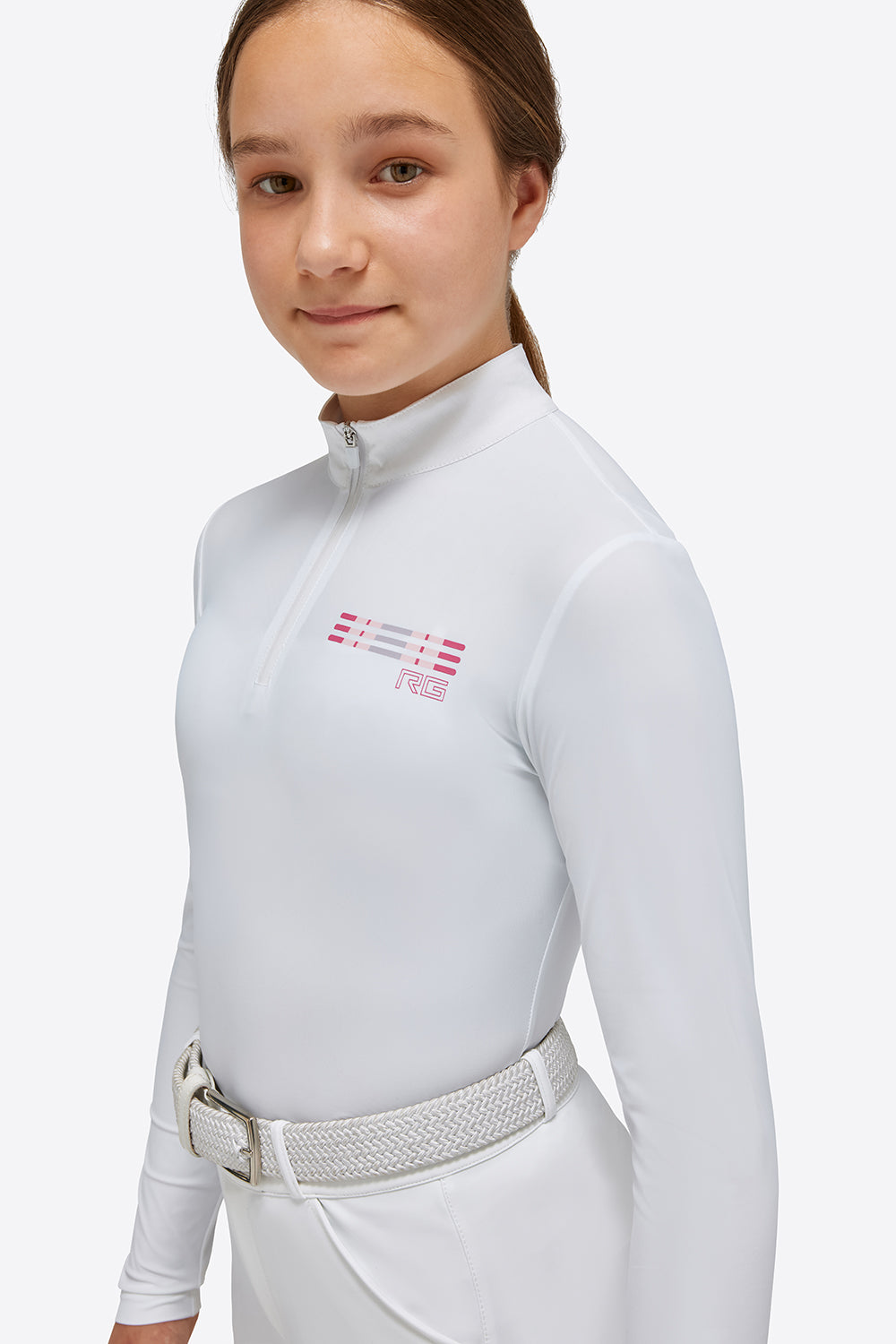 RG Girl Jersey L/S Competition Zip Polo