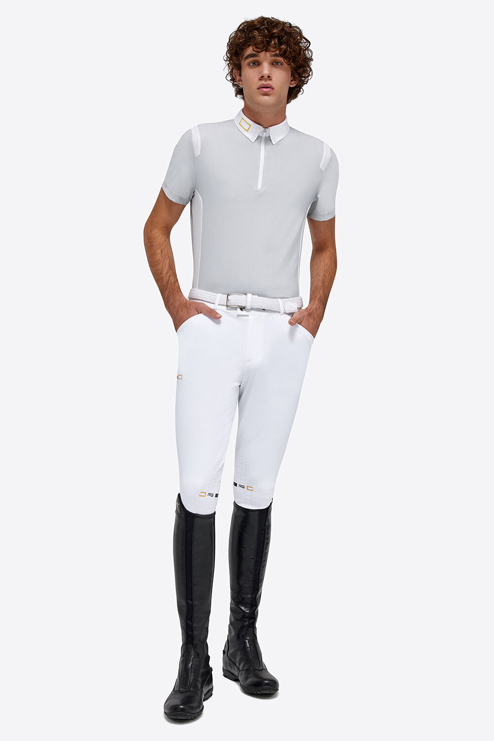 RG MENS Jersey S/S Zip Competition Polo