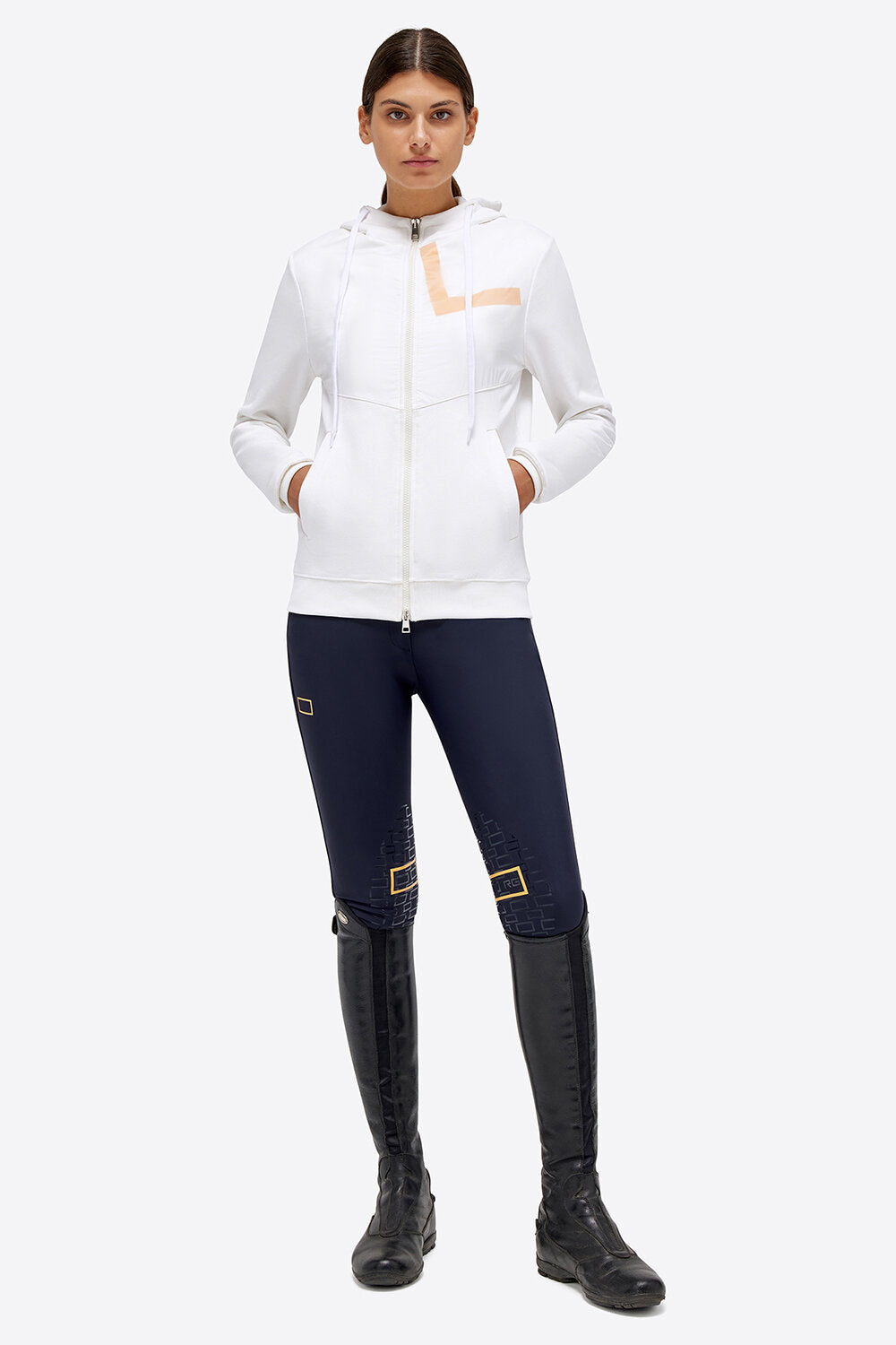 RG WOMENS Cotton/Nylon Hooded Zip Sweatshirt