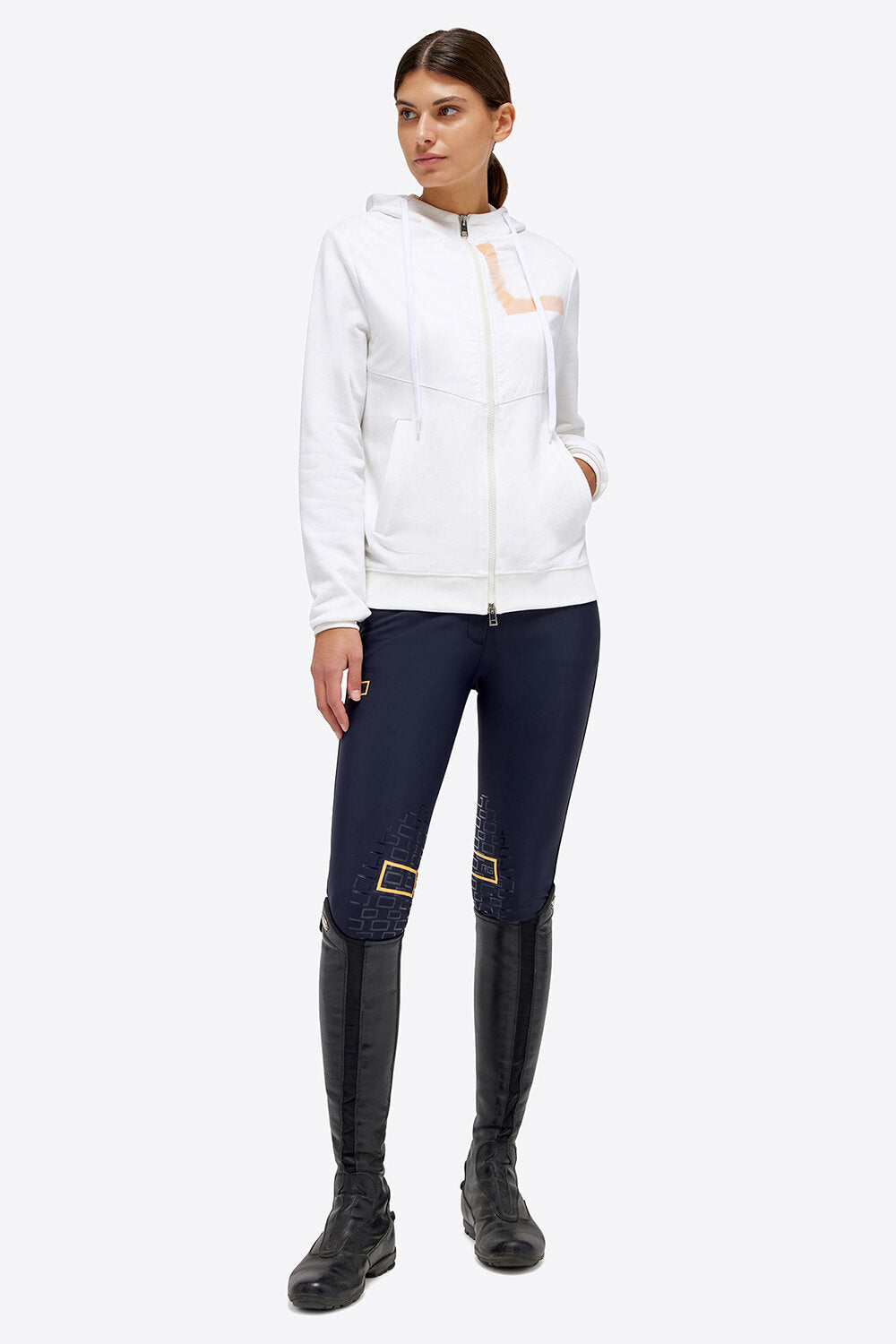 RG WOMENS Cotton/Nylon Hooded Zip Sweatshirt