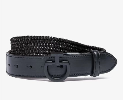 CAVALLERIA TOSCANA Men's Leather/Wool Elastic Belt