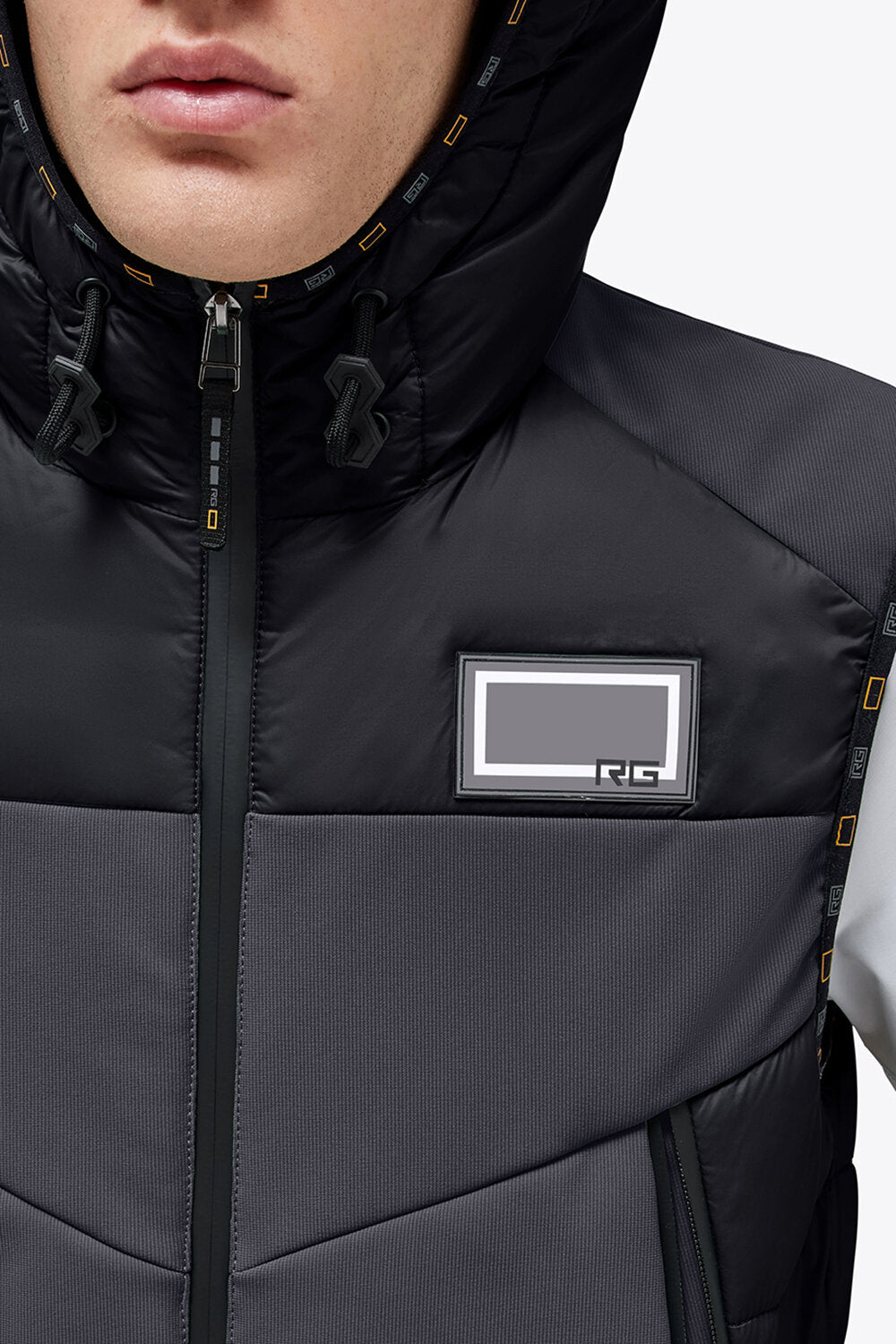 RG MENS LIGHTSWEIGH PADDED JERSEY/NYLON QUILTED VEST