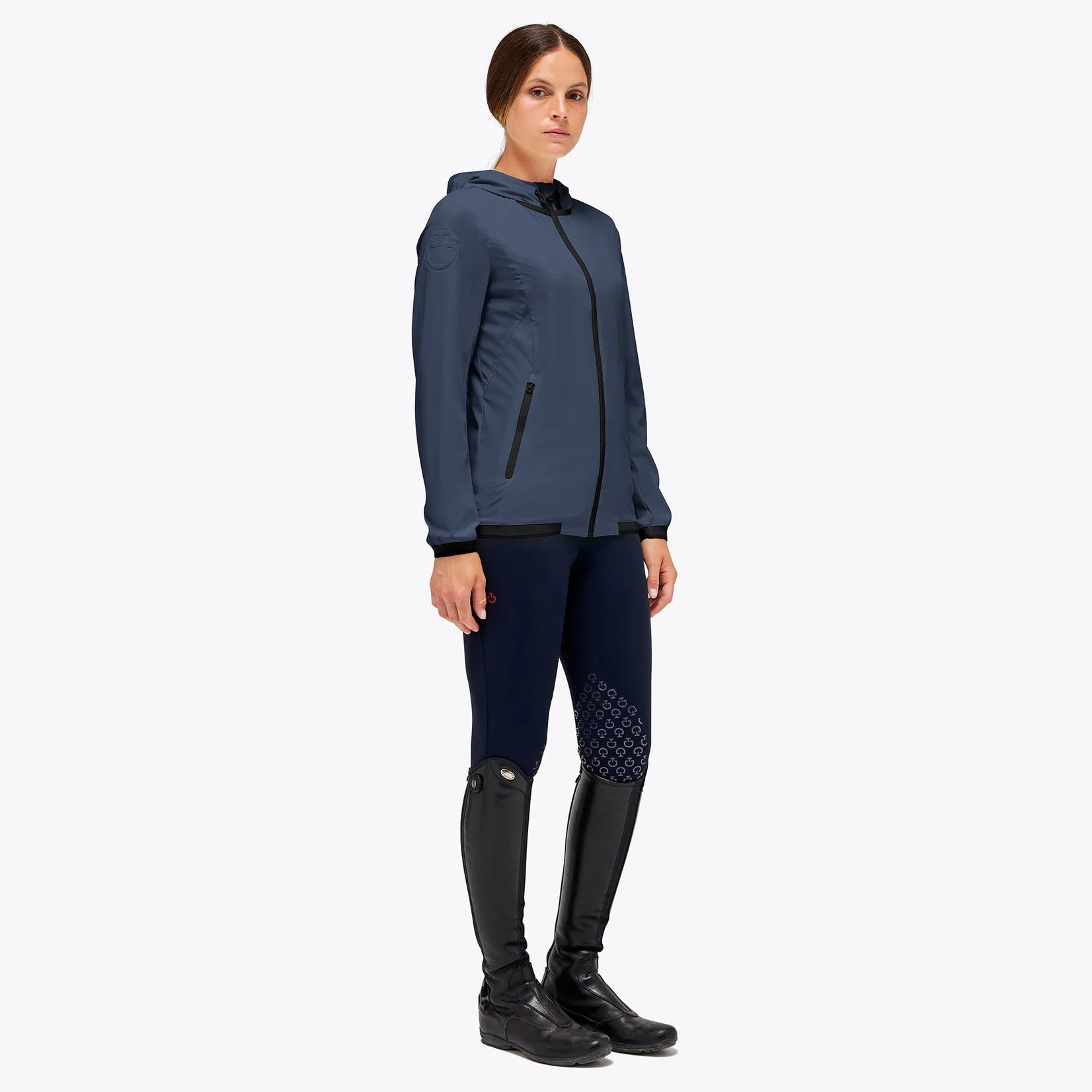 CAVALLERIA TOSCANA WATERPROOF HOODED JACKET WITH BREATHABLE MESH INSERTS