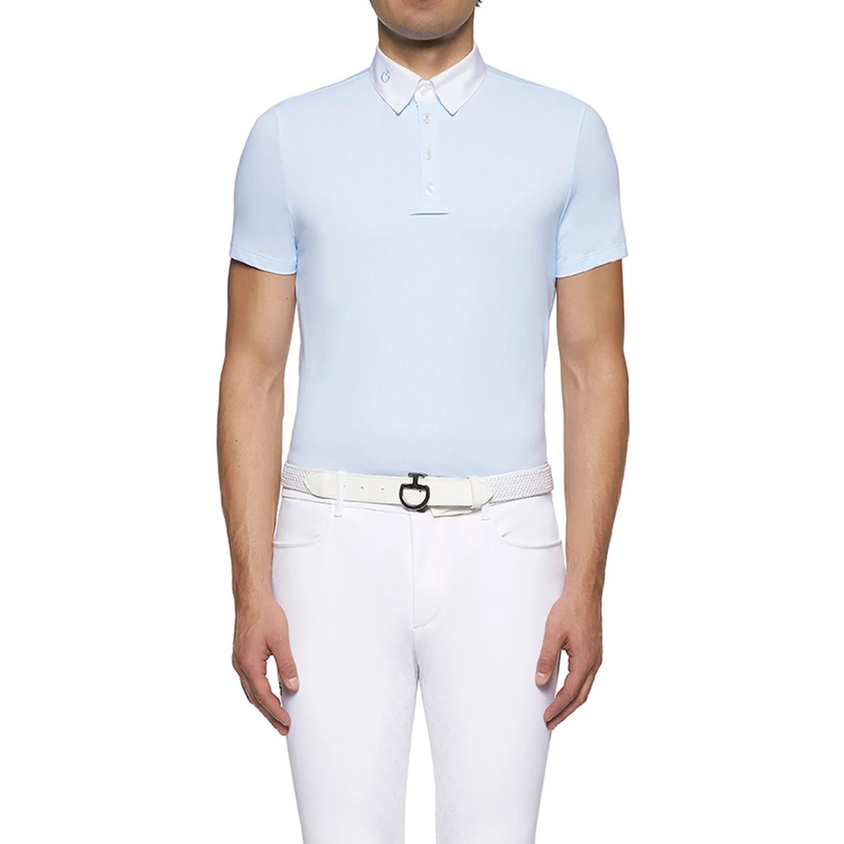CAVALLERIA TOSCANA MENS TECH PIQUET OXFORT JERSEY S/S COMPETITION POLO