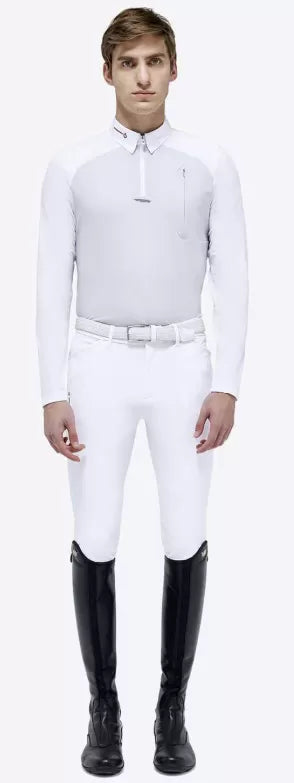 CAVALLERIA TOSCANA Revo Jersey Mesh L/S Zip Competition Polo 0001 M