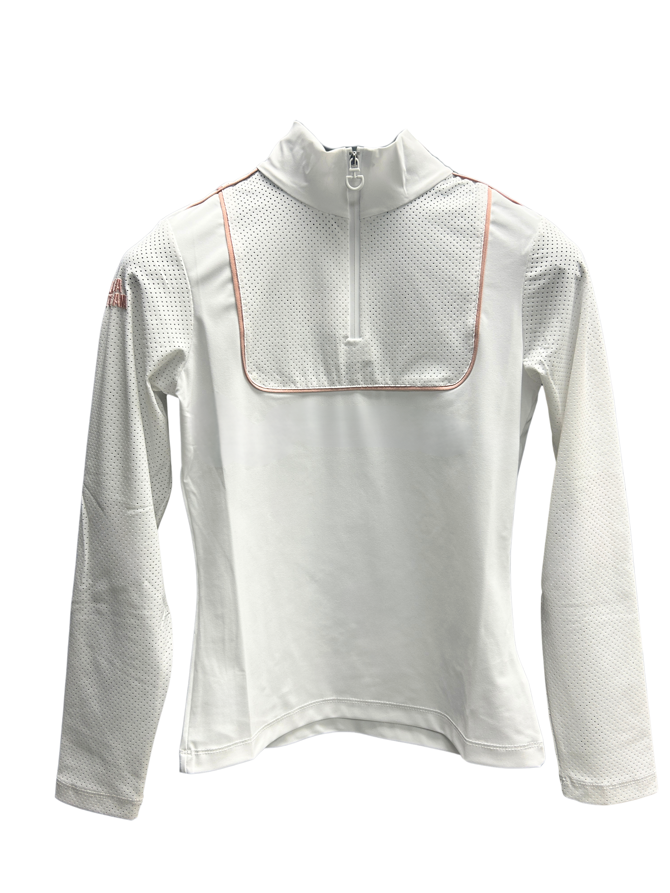 CAVALLERIA TOSCANA GIRL'S L/S JERSEY W/ PIPING TRAINING POLO