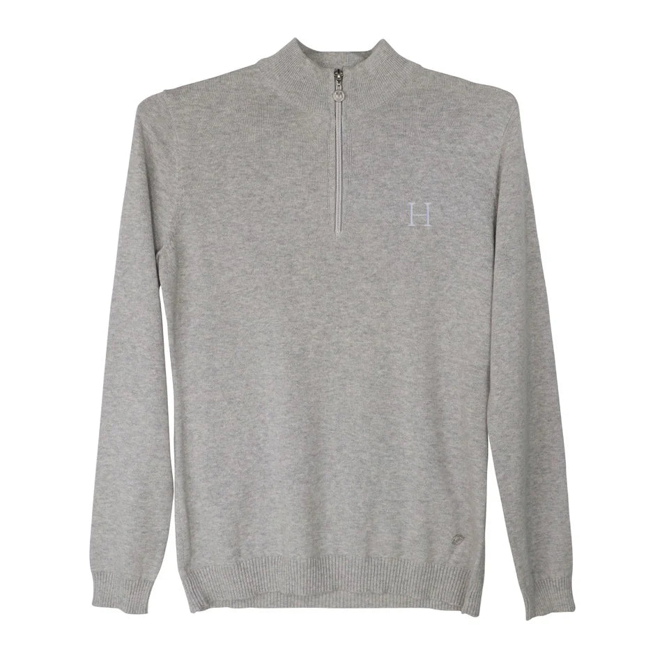 HARCOUR SWING 1/4 ZIP PULLOVER SWEATER Grey L