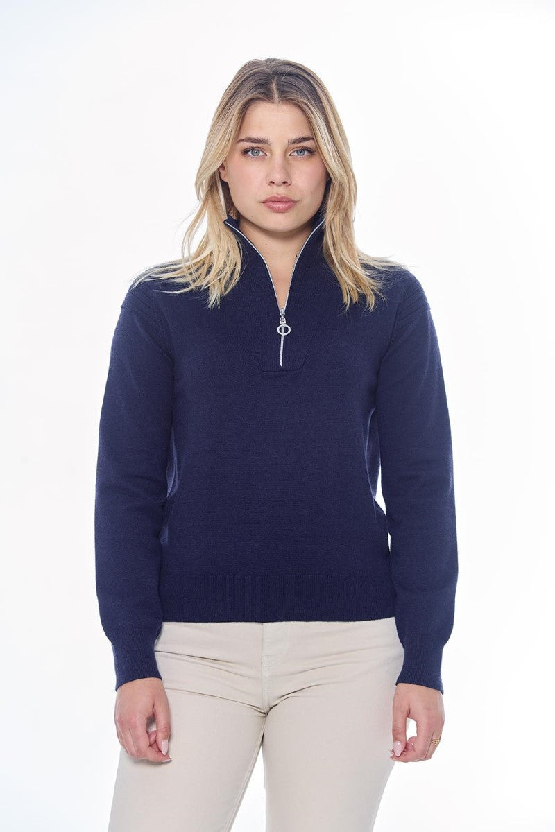 Harcour Pachana Front Zip Pullover Sweater