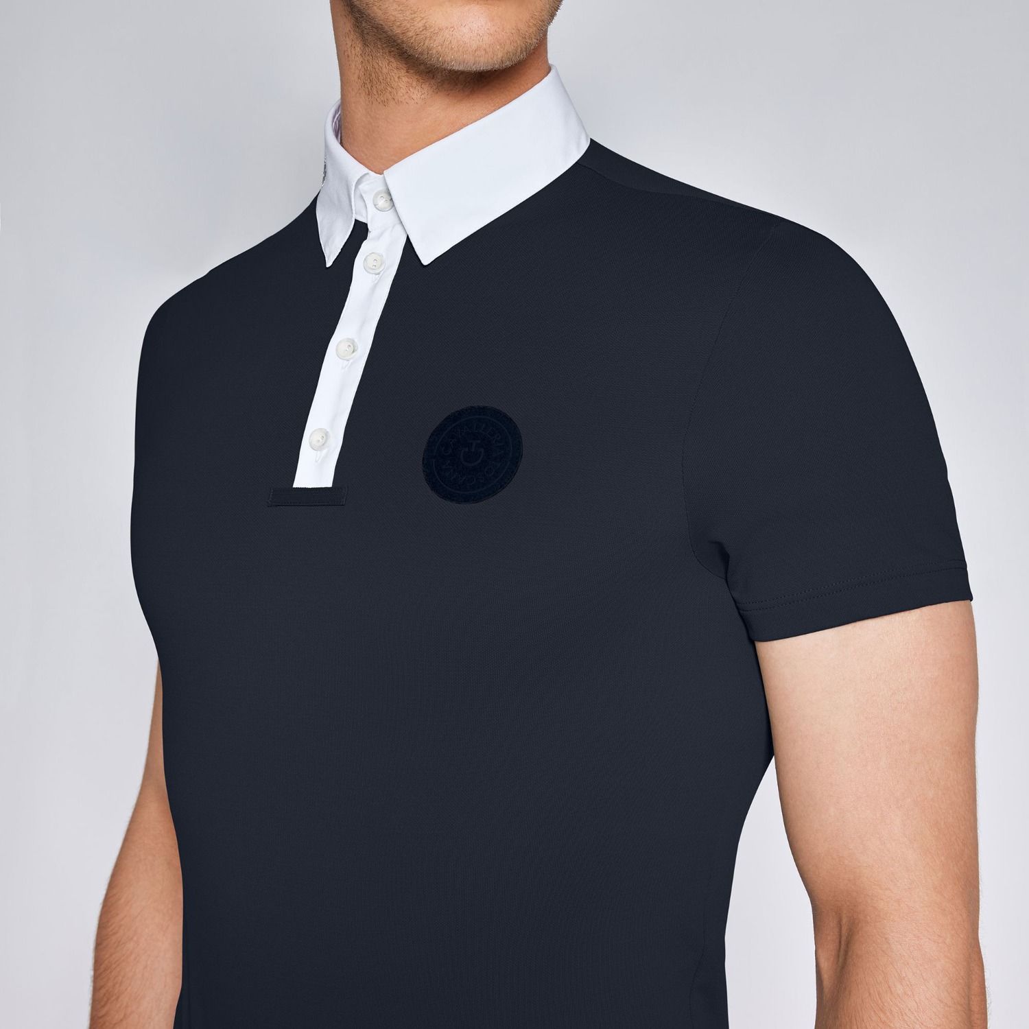 CAVALLERIA TOSCANA MEN'S TECH PIQUET S/S COMPETITION PUTTON POLO