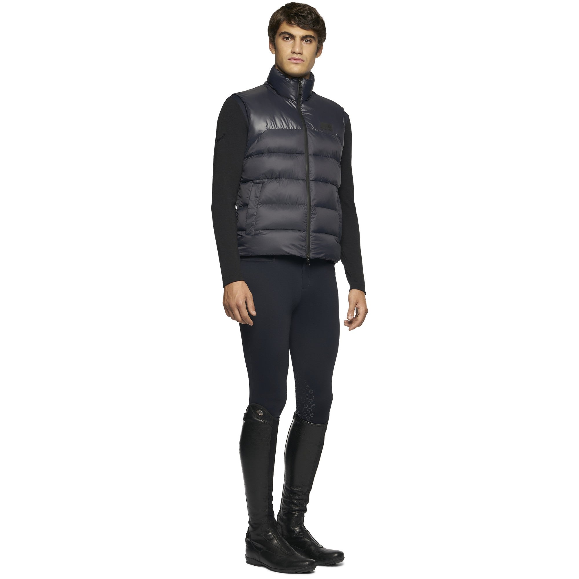 CAVALLERIA TOSCANA MEN'S SHINY/MATTE NYLON PUFFER VEST