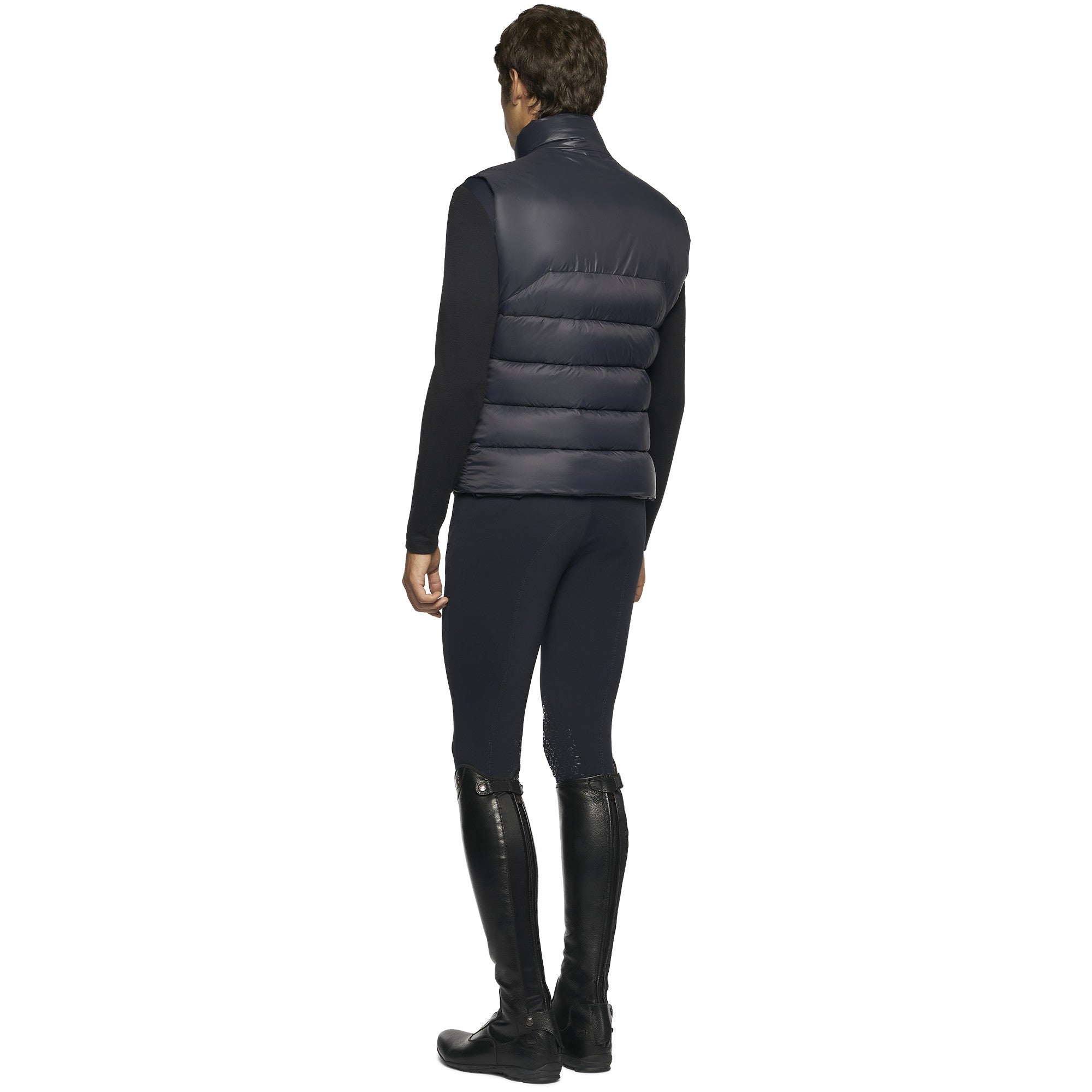 CAVALLERIA TOSCANA MEN'S SHINY/MATTE NYLON PUFFER VEST