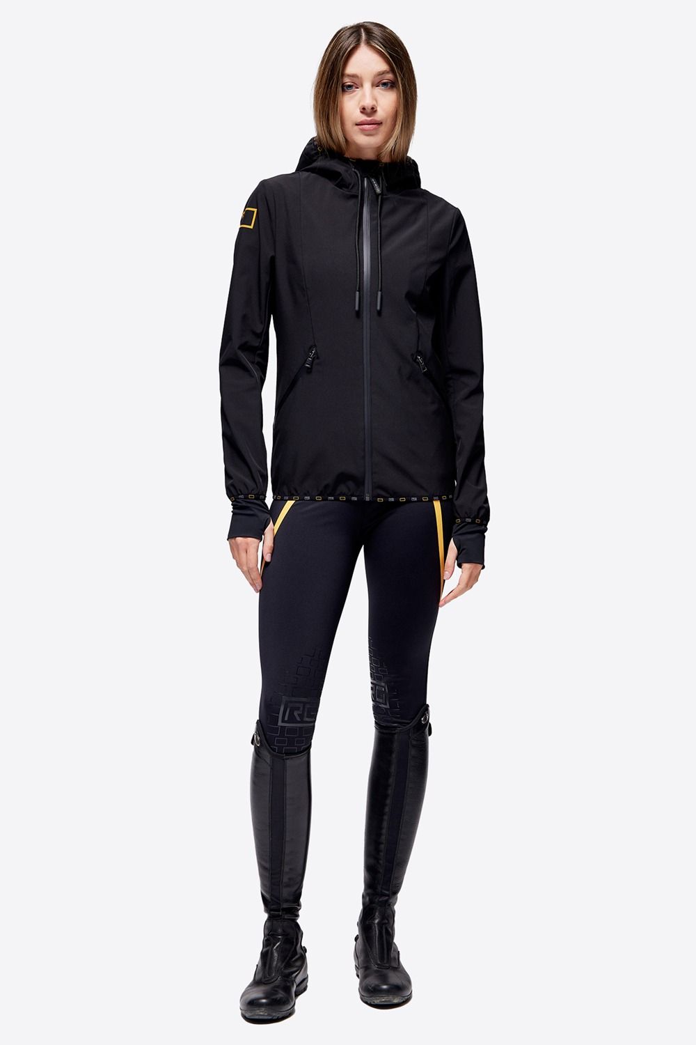 RG WOMENS Jersey Hooded Zip Softshell Jacket
